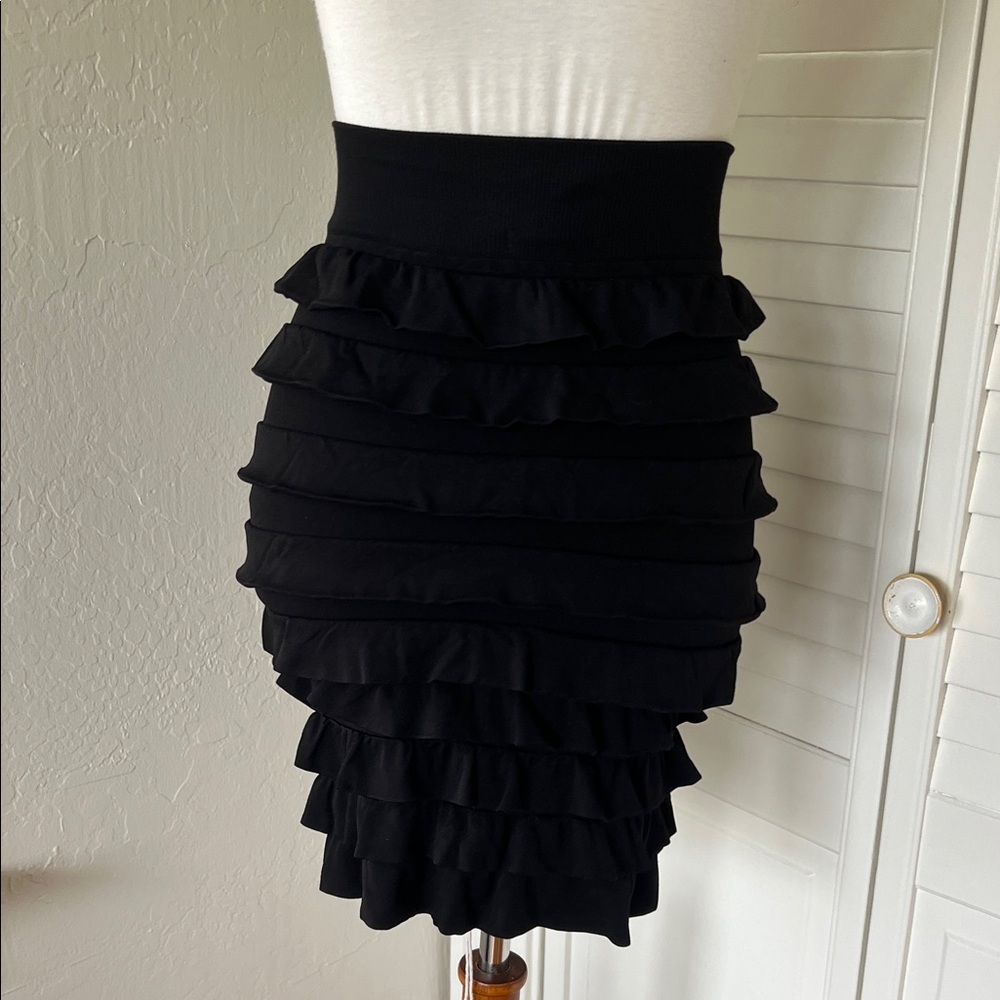 Ruffled pencil skirt